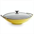 Le Creuset L25W3-3670 Cast-Iron 14-1/4-Inch Wok with Glass