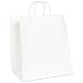 White Paper Shopping Bags, 14inch W x 10inch D x 15-1/2inch H