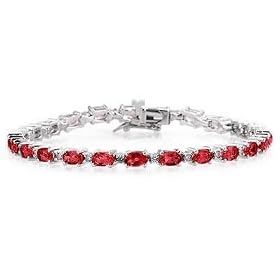 14k White Gold Diamond and Ruby Bracelet by 
