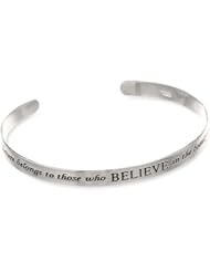 Sterling Silver "The Future Belongs To Those Who Believe In The Beauty Of Their Dreams" Cuff Bracelet