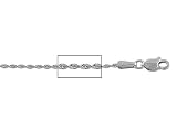 14 kt White Gold Diamond Cut Rope Chain Necklace 1.25mm 24 LIFETIME WARRANTY