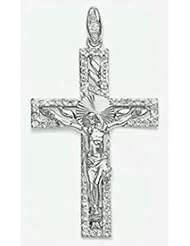 80mm X 45mm 14k Cubic Zirconia Crucifix Cross