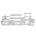 Premier Housewares 15-Piece Plastic Storage Containers Clear with White Lids