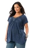 Motherhood Maternity: Plus Size Sleeveless Scoop Neck Beaded Detail Maternity T Shirt