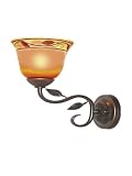 Dale Tiffany TH80099 Wall Sconce Light, Antique Golden Sand and Glass Shade