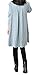 Hole Tide Women's Solid Color V-Neck Cotton & Linen Long Sleeves Blouse Dress