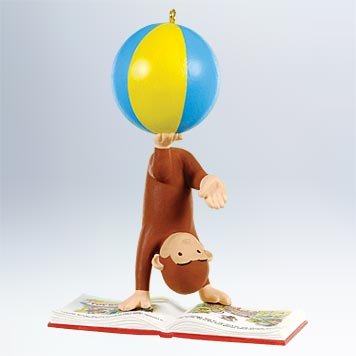 2011 Hallmark READING IS A BALL! Curious George Ornament