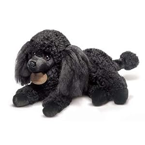 Russ Yomiko Black Poodle Dog, 16 by 