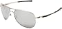 Oakley Men's Plaintiff OO4057-03 Aviator Sunglasses,Chrome Frame/Chrome Iridium Lens,One Size
