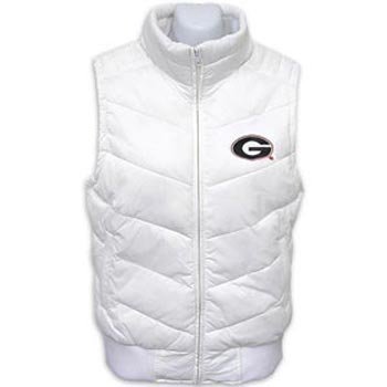 Georgia Bulldogs Womens Bubble Vest Jacket - XL