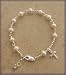FCB-Rosary (White) Rosary Bracelet (White Pearl) Sterling Silver Girls Childrens Jewelry, white pearl rosary bracelet