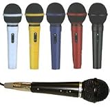Microphone, dynamic, 600 Ohms, XLR lead - set of five colours