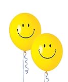 Smiley Face Latex Balloons Package of 100