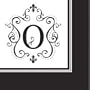Monogram Black & White Cocktail Napkin - O