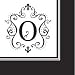 Monogram Black & White Cocktail Napkins - O