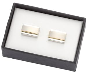 Aeropen International CU-21 2 Tone Gold-Silver Metal Cufflinks