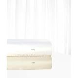 1000 Thread Count Supima Cotton Extra Deep Pocket Queen Hemstitched Sheet Set Bone by LinensBargains