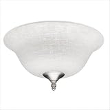 Hunter Ceiling Fans 22326 Frosted Bowl Light Kit Finials in White & Brushed Nickel