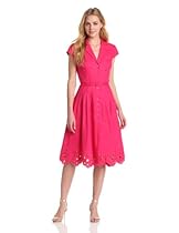 Hot Sale Jones New York Women's Solid Shirt Dress, Fuchsia Crush, 12