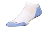 Drymax Hot Weather Mini-Crew Running Socks, White/Blue, Medium : image
