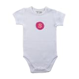 Hudson Baby Personalized Initial Bodysuit - S, Girl