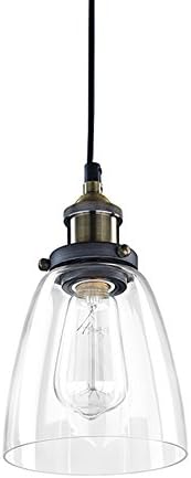 Ecopower Industrial Edison Glass Mini Pendant Hanging Light 1-Light