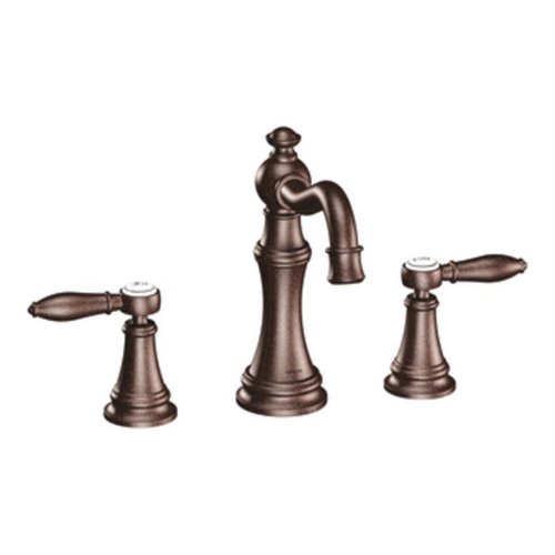 Moen TS42108ORB Weymouth Two-Handle High Arc Bathroom Faucet Trim Kit without Valve, Oil Rubbed Bronze