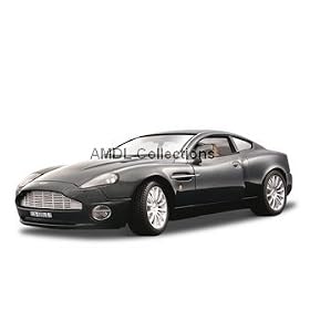 Gold Collezione, Aston Martin V12 Vanquish Black 1:18 Bburago Diecast Car Model by Diecast Model