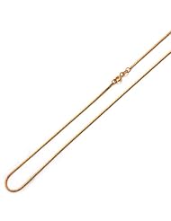 1MM Nickel Free Italian Sterling Silver Chain Necklaces Rose Gold Plated Diamond Cut Snake Chain ( Available Length 16"~20")