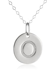 Duragold 14k White Gold Initial Pendant Necklace, 18"