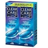 CIBA Vision Clear Care No Rub Cleaning and Disinfecting Solution - 12 Oz Bottle - 2 Pack
