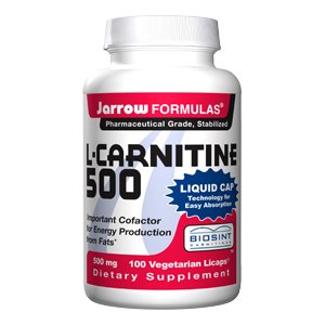 Jarrow Formulas L-Carnitine 500, 500mg, 100 Vegetarian Licaps