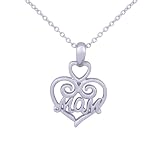Rhodium Plated Sterling Silver 