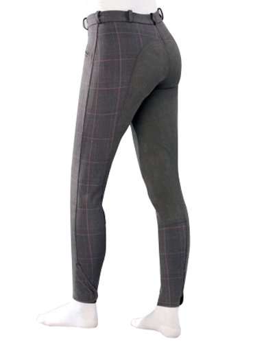 Covalliero 326762 Reithose TrendStar Karo f&uuml;r Kinder Gr. 140, grau / flieder Preisvergleich