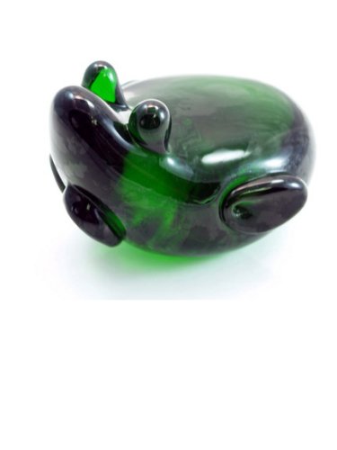 Murano Design Glass Elegant Green Frog art Paperweight PW-091