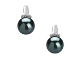 Vivian Black 8-9mm AAA Tahitian 14 Karat Gold Pearl Earring Set