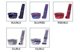 Sparco Stripe Long performance pedal set for automatic transmission Options - SilverBlack