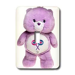 Care Bears - Purple Care Bear, Carebears - Light Switch Covers - single toggle switch by 3D Rose