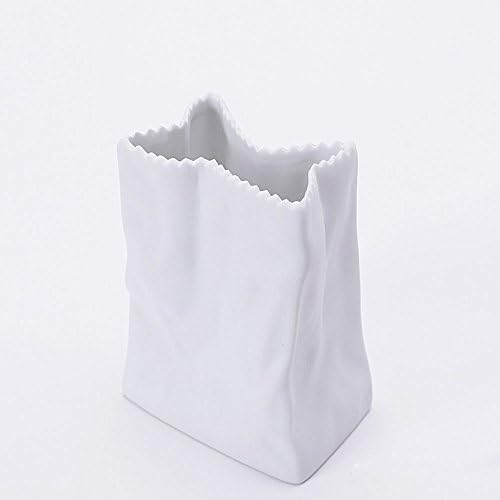 Decorative Vases Creative Shaped Fragmented White Porcelain Vase Table Top Home Office Decor Vases Modern 2 : 7cm x 4.5cm x 8.7cm 1Pcs ( Plants are not included )