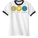 Peace Love Ham Radio Ringer T-Shirt
