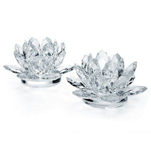 Best Cheap CRYSTAL GIFTWARE LOTUS TAPER HOLDER PAIR