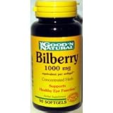 Bilberry 1000mg - Promotes Healthy Eye Function, 90 softgels, (Good'n Natural)