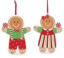Mrs Gingerbread Man Christmas Tree Ornaments Adorable Holiday Decor ...