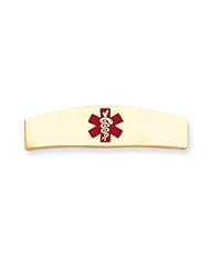 14k Gold Medical Jewelry ID Plate