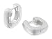 Fossil Silver Textured Front Chunky Hoop Earrings