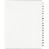Avery Legal Dividers, Standard Collated Sets, 176-200 Tab Set  (01337)