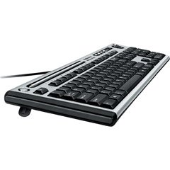 USB Multi Media Slimline Keyb with Microban Prot Against Germs