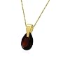 Gold Overlay Sterling Silver 8x5mm Pear-Shaped Briolette Garnet Pendant