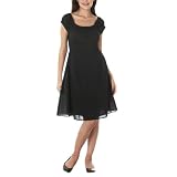 Mossimo Black: Smocked Cap-Sleeve Dress - Ebony
