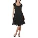 Apparel : Mossimo® Black: Smocked Cap-Sleeve Dress - Ebony